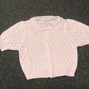 Double Zero Pink Cardigan Sweater